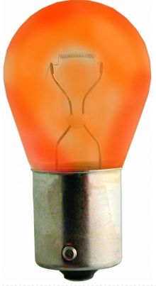 Žárovka 12V 21W BA15s oranžová-přímý kolík