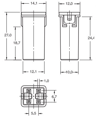 pojistka nasouvací  60A JCASE