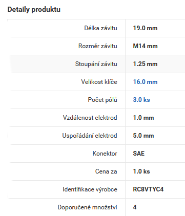 Champion Zapalovací svíčka OE032